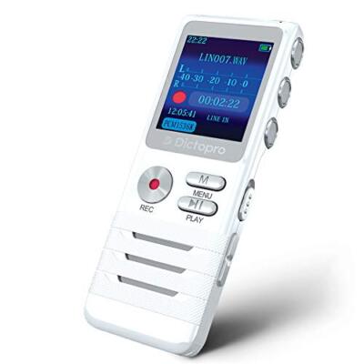 DIGITAL RECORDER Voice Activated Double Microphone Noise Reduction DICTOPRO