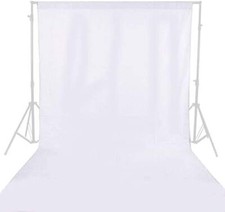 6x10 Feet White Polyester Backdrop Curtain Wedding Party Banquet Fabric Backdrop