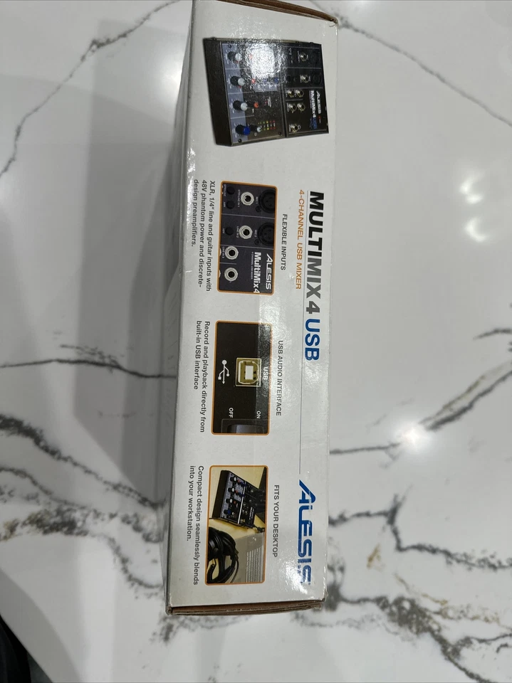 ONLY ONE LISTED IN BOX - Alesis MultiMix 4 USB 4-Channel Audio Mixer - Image 4 of 4