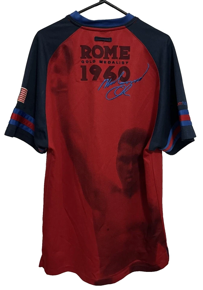 Jersey suéter MUHAMMAD ALI 60 EE. UU. Hombres 1960 Roma Medallista de Oro L Platino Fubu Foto 4 de 4