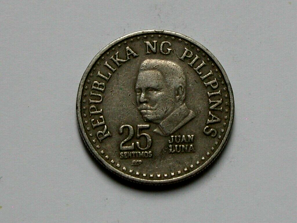 Philippines 1982 25 SENTIMO Coin with Juan Luna | eBay