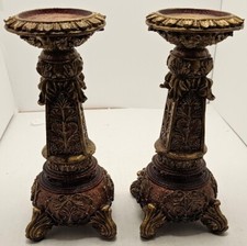 Pairs Elements Ornate Collectible Gold Candle...