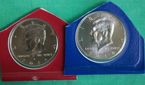 2014 P and D Kennedy Half Dollar Coin US Mint Set 2 BU Blister Pk Fifty Cent UNC
