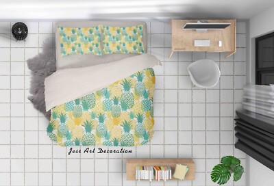 3D Pineapple Pattern Colorful Quilt Cover Set Duvet Cover Bedding Pillowcases