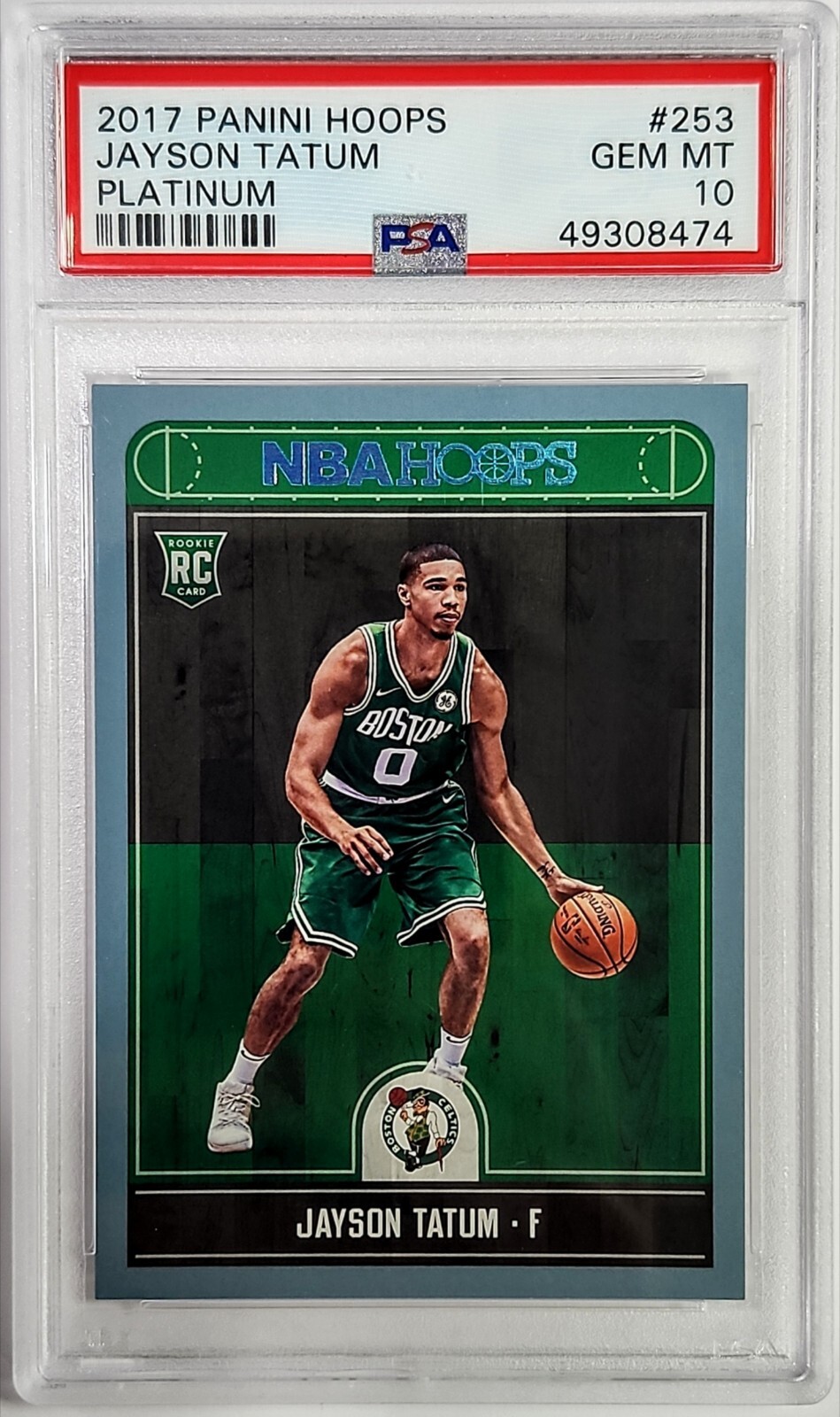 2017-18 Panini NBA Hoops Jayson Tatum Platinum SP #253 PSA 10 Gem Celtics🍀