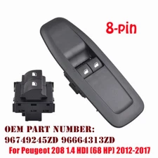 LHD For Peugeot 208 1.4 HDI 2012 2013-2017 Electric Power Window Switch Assembly
