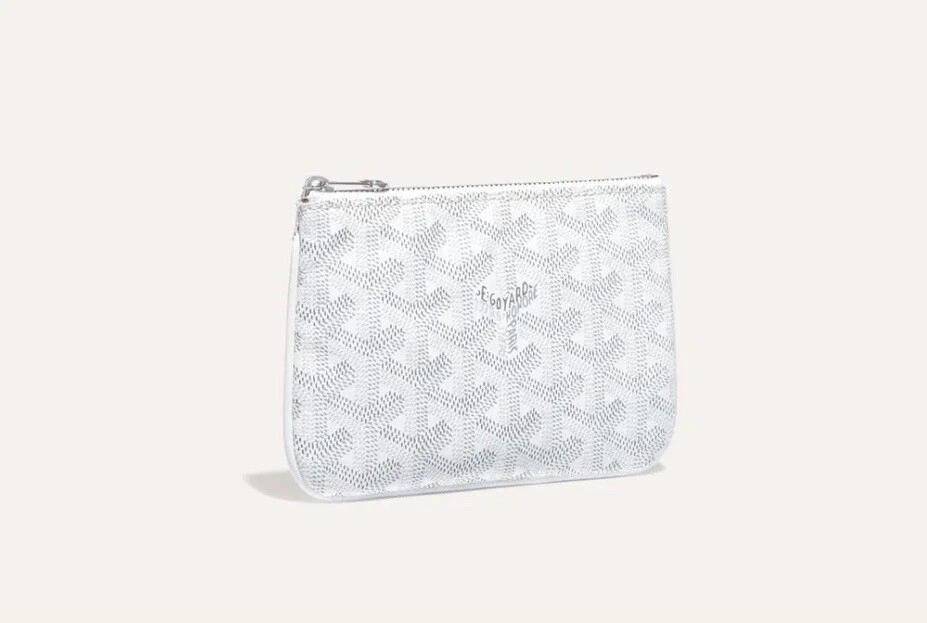 goyard card holder white