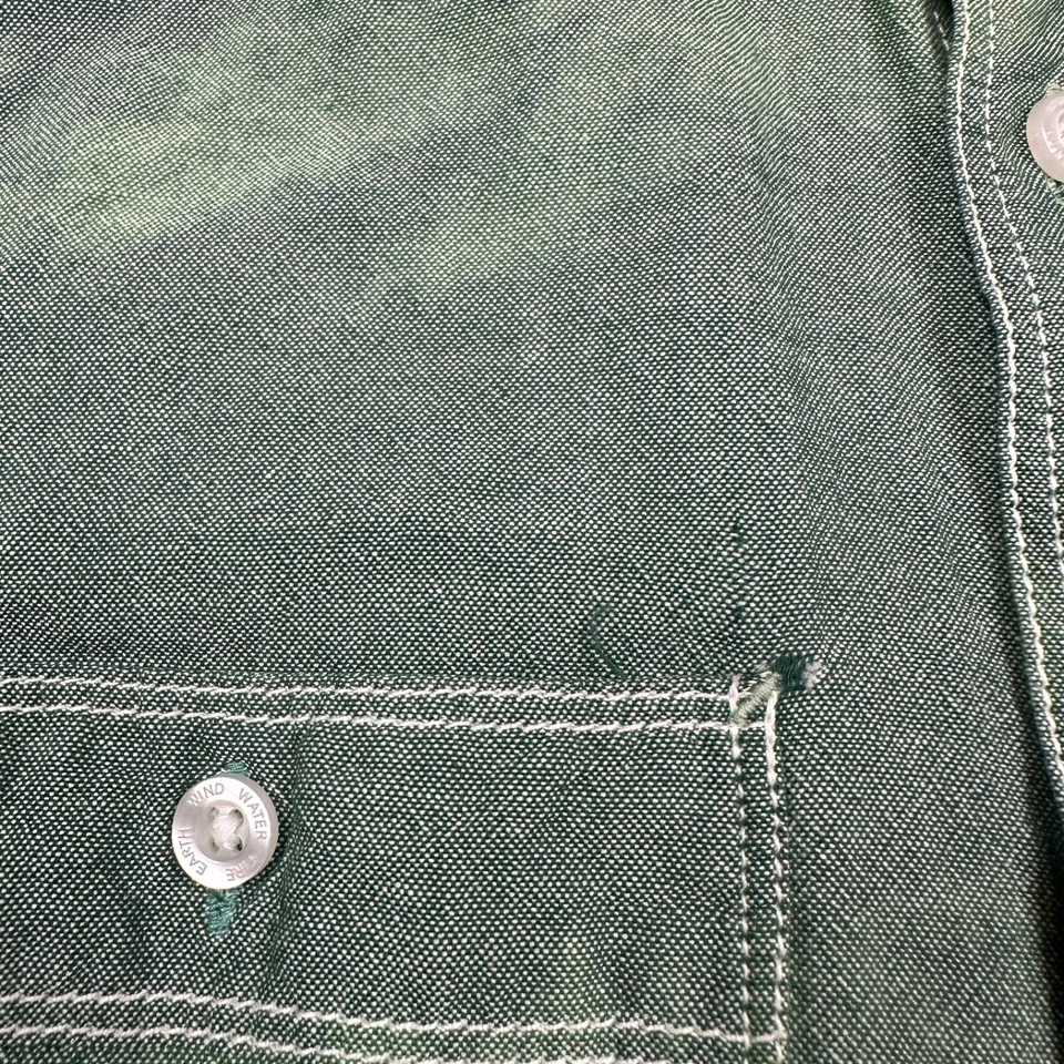 Camisa Element Para Hombre Talla S Verde Manga Corta Con Botones Monopatín Adultos Foto 3 de 4