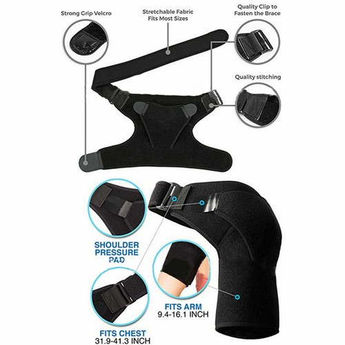 Shoulder Support Strap Neoprene Brace Dislocation Injury Arthritis - Imagen 5 de 6