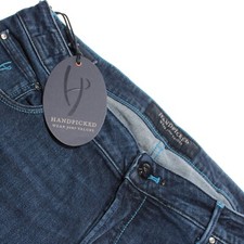 Handpicked NWT Orvieto Denim Jeans Size 38 US In Dark Blue Cotton Blend