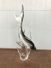 Squalo grande In vetro Di Murano vetro sommerso vintage anni 70