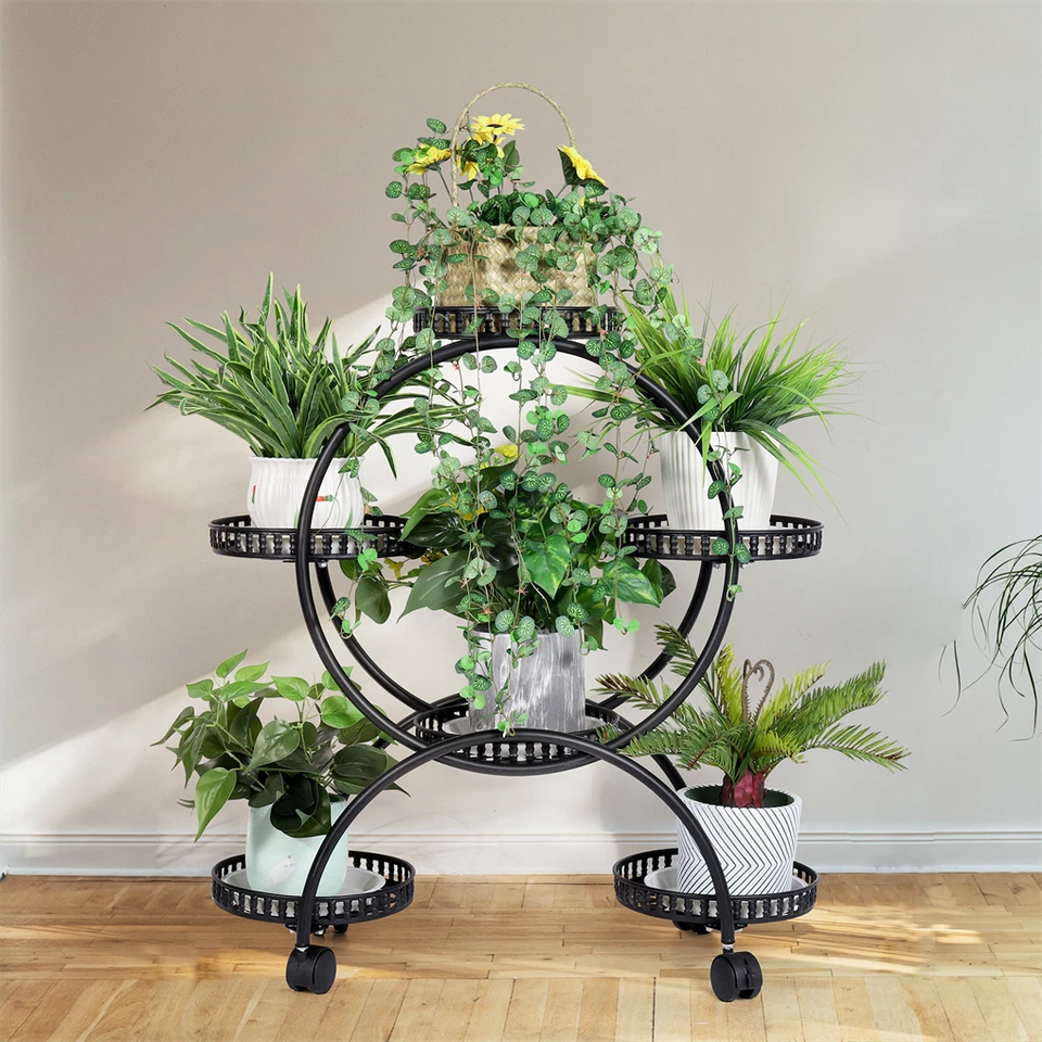 Metal Planter Stands Garden Flower Pot Holder Indoor Outdoor Home Office Decor - image 4 of 4