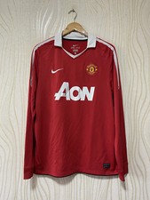 MANCHESTER UNITED 2010 2012 HOME FOOTBALL SHIRT SOCCER JERSEY L/S NIKE 382996-62
