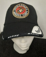 USMC United States Marine Corps Logo Cap Hat Embroidered Hook and Loop Strap