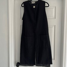 Modern Citizen Black Sleeveless Trench Style Vest S