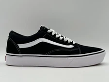 New VANS OLD SKOOL Men SZ 8.5 UNISEX Women SZ 10 IN  BLACK true WHITE Comfycush