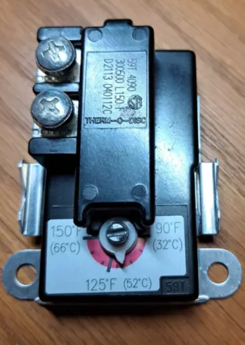 Therm-O-Disc 59T 4090, Surface Mount Thermostat, 90°-150° F