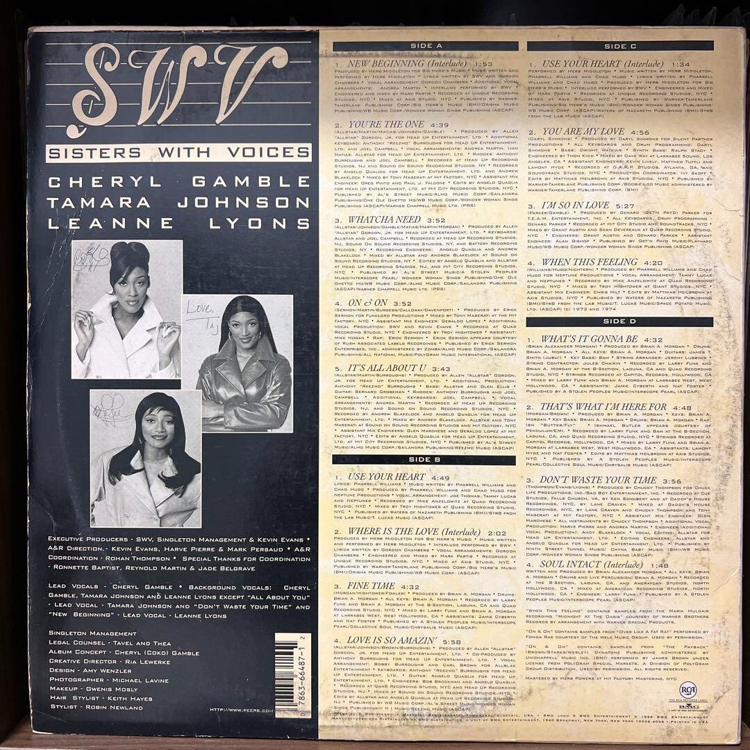 シュリンク付き　 USオリジナル　SWV / New Beginning 2LP SWV / New Beginning 12