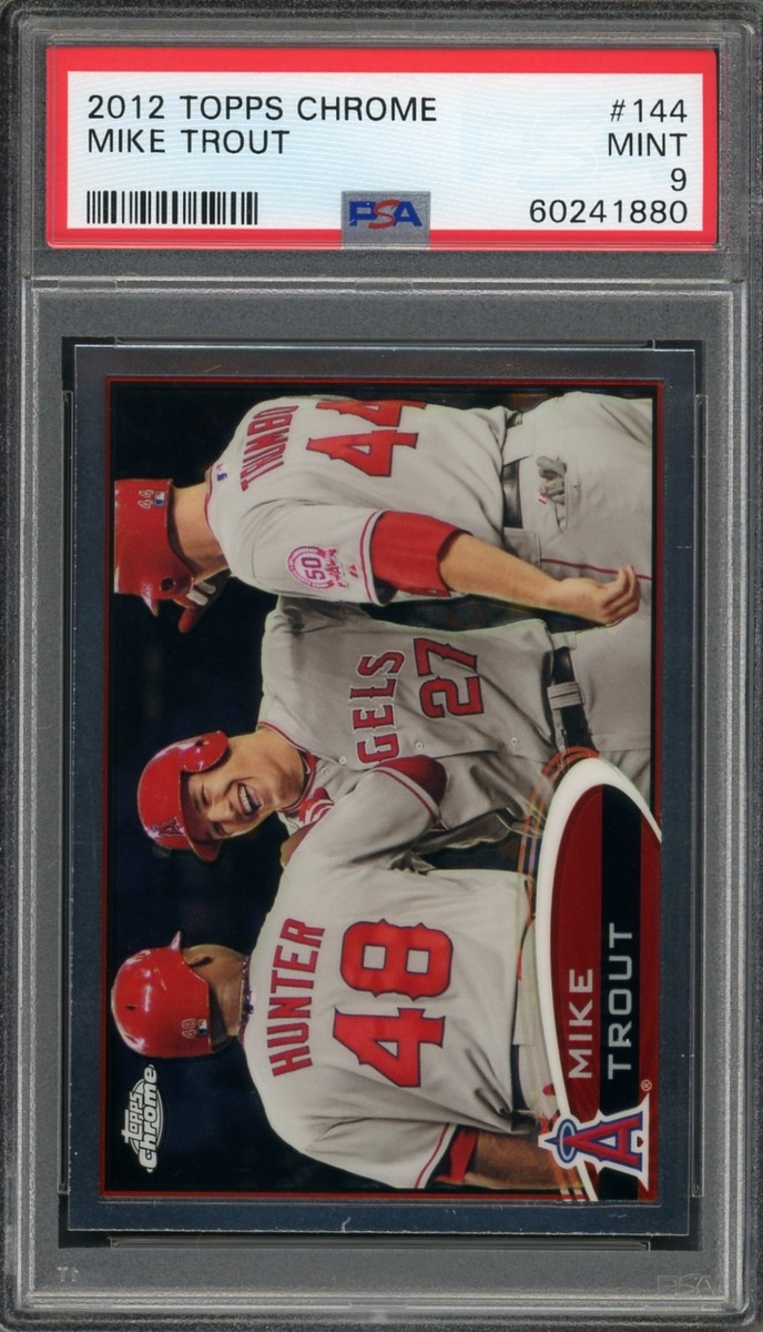 2012 Topps Chrome Mike Trout 10枚限定直筆サイン 2012 Topps Chrome #144 Mike Trout Rookie PSA 9 Mint Graded