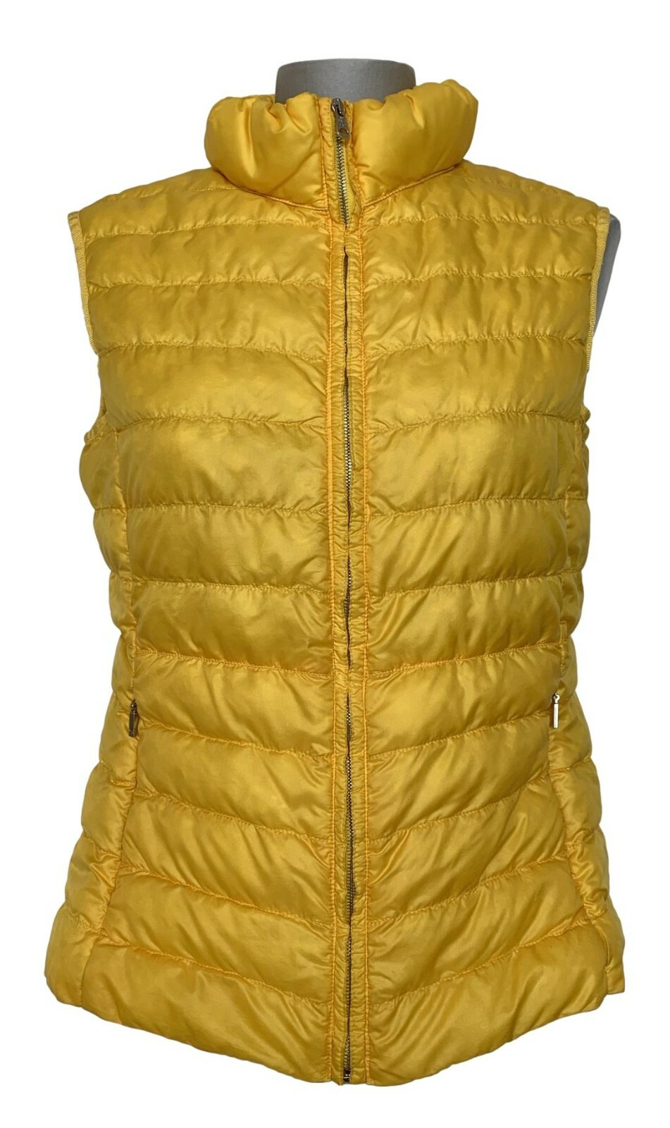 yellow down vest women's
