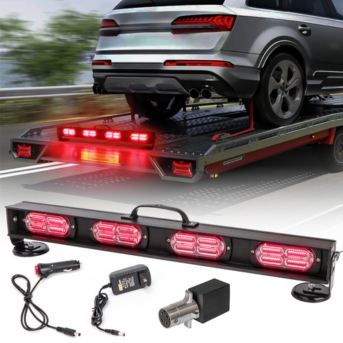 22" Wireless LED Light Bar Tow Flashing Emergency Warning Magnetic Base 4 Pin - Picture 11 of 13