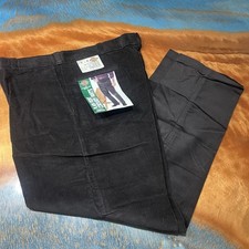 Vintage Dickies Plain Front Dark Brown Corduroy Pants 42x32 nos Made in USA