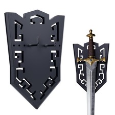 Sword Wall Mount Rack Vertical Display Wall Holder With Hollow-Carved Design ...