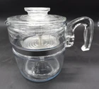 Pyrex 6 Cup Glass Percolator Stove Top Coffee Pot USA 1970s Vintage From Japan