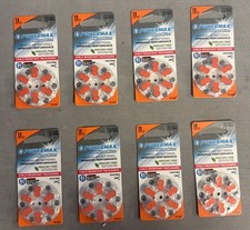 48 pcs Powermax Size 13 Hearing Aid Batteries Orange Long Tab for Easy Change