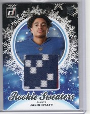 Jalin Hyatt  2023 Panini Rookie Sweaters Relic Insert Card