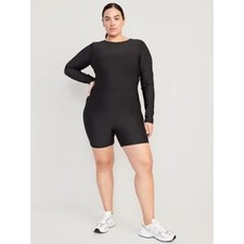NWT Old Navy PowerSoft Long Sleeve Bodysuit Black 2X