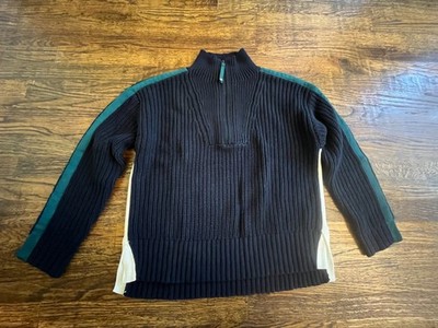 Talbots half zip Sweater dark blue NWT