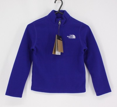 THE NORTH FACE UNISEX KINDER GLACIER 1/4 ZIP FLEECE TOP XS LAPIS BLAU UVP £35 IB