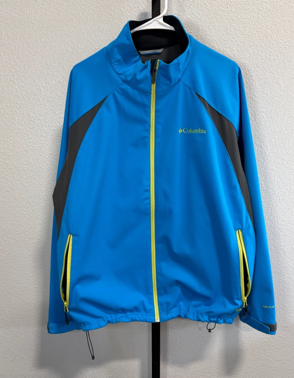 Columbia Mens Tectonic Softshell Jacket Blue Thermal Comfort Wind Waterproof XL