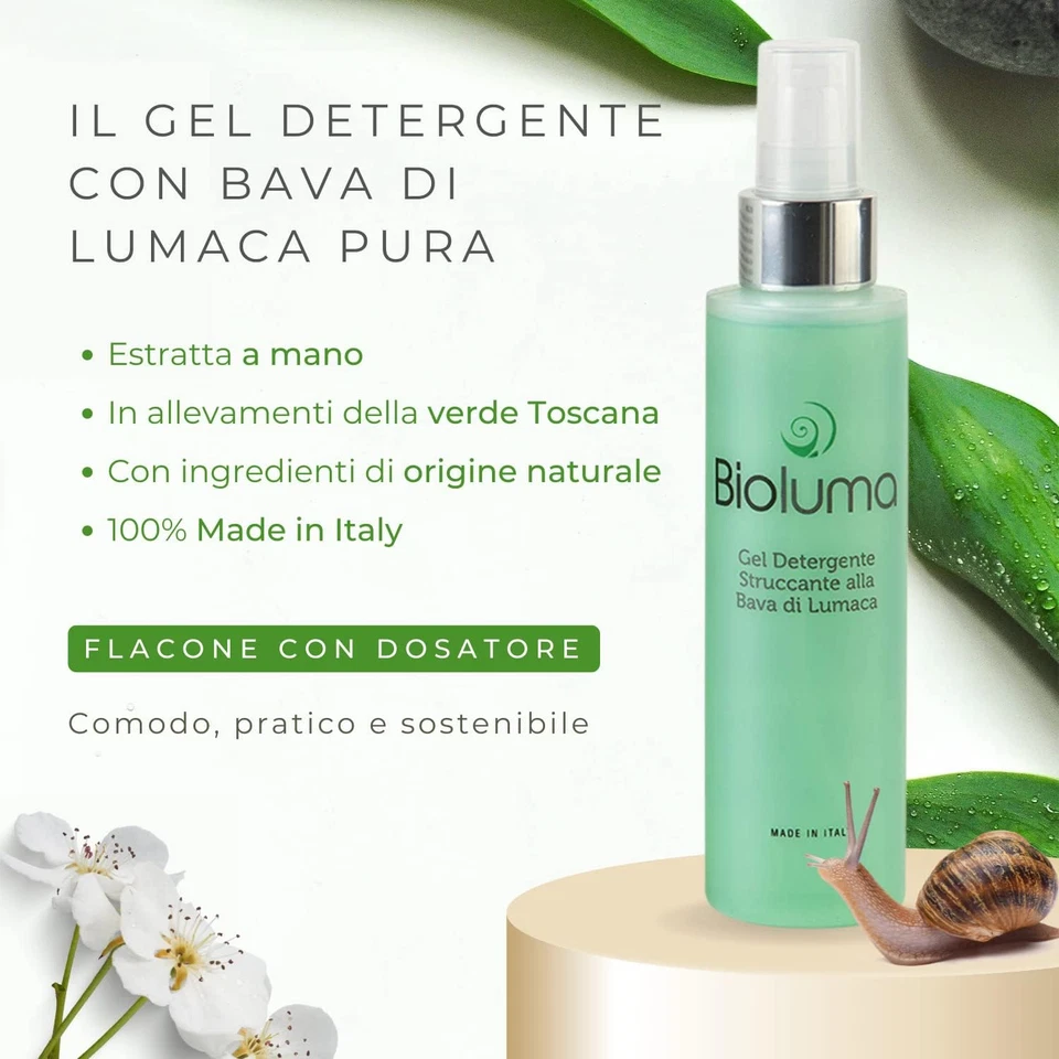 Bava Di Lumaca Gel Detergente Struccante 150Ml Viso Occhi Pelle Grassa Mista Sec - Immagine 3 di 4