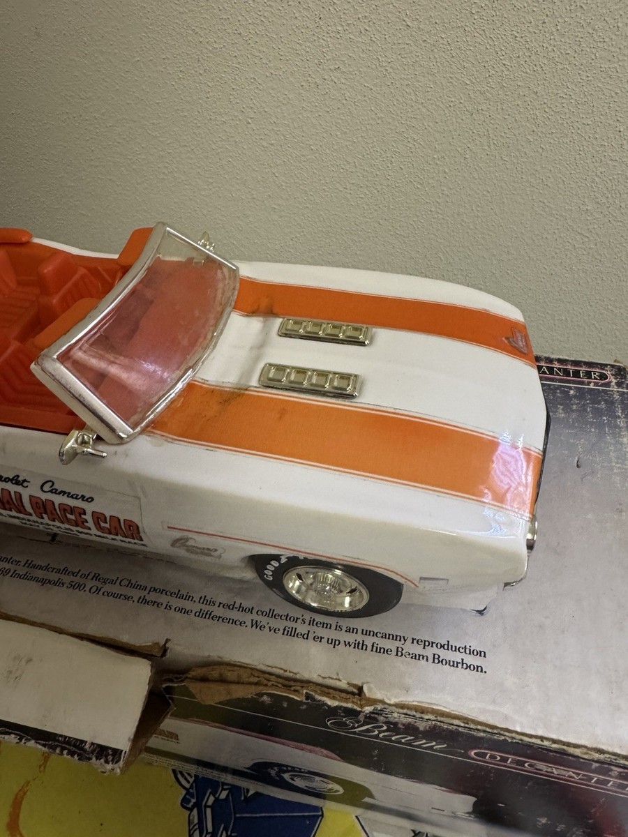 VTG EMPTY Jim Beam White/Orange 1969 Camaro SS pace car