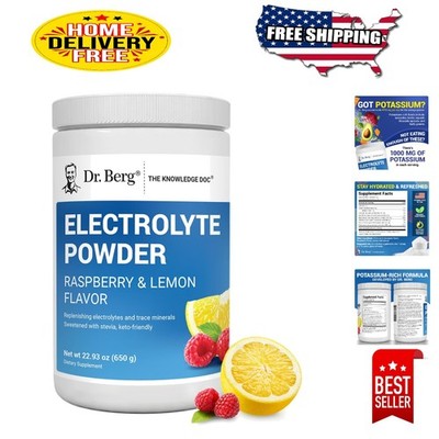 Dr. Berg s Zero Sugar Keto Electrolyte Powder - 1000 mg Potassium, 100 Servings