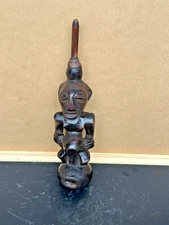 Vintage Songye Tribal Pipe from DR Congo - 11.5" Cultural Smoking Art