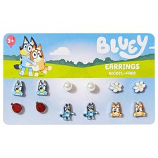 LUV HER Bluey Hypoallergenic Earrings for Girls Ages 4 - Safe Stud Fishhook...