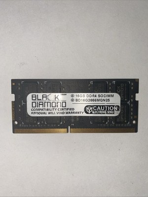 Black Diamond Memory 16GB 260-Pin DDR4 SO-DIMM DDR4 2666 (PC4 21300) Laptop Memo