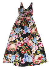 Show Me Your Mumu Size Small Kendall Maxi Dress Bright Floral Front Slit RARE