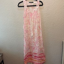 Lauren Ralph Lauren Paisley Cotton Nightgown XS Pink Boho Loungewear Sleepwear