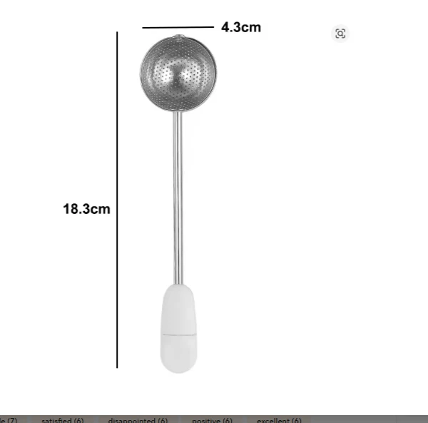 可重复使用旋转不锈钢细网茶片 — 第 2/4 张图片