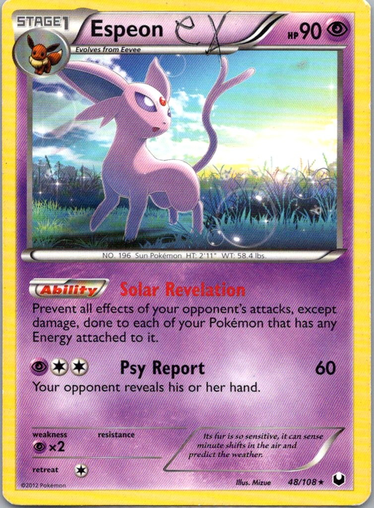 Pokemon TCG Espeon 48/108 Dark Explorers D