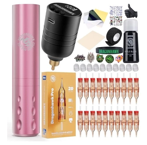 Dragonhawk S6 Pro Wireless Tattoo Gun Kit for Beginners Ultra Lightweight 3.3oz  video thumbnail