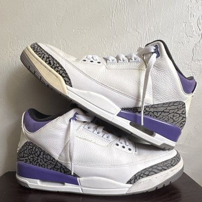 Jordan Air Jordan 3 Dark Iris White/Black CT8532-105 Mid Top Retro Sneaker