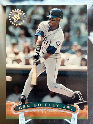 Ken Griffey Jr. [Mickey Mantle Cereal Box Set] #105 1996 Stadium Club card