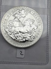 1999 Great Britain 2 Pound UK Britannia 1 oz Silver Coin Unc