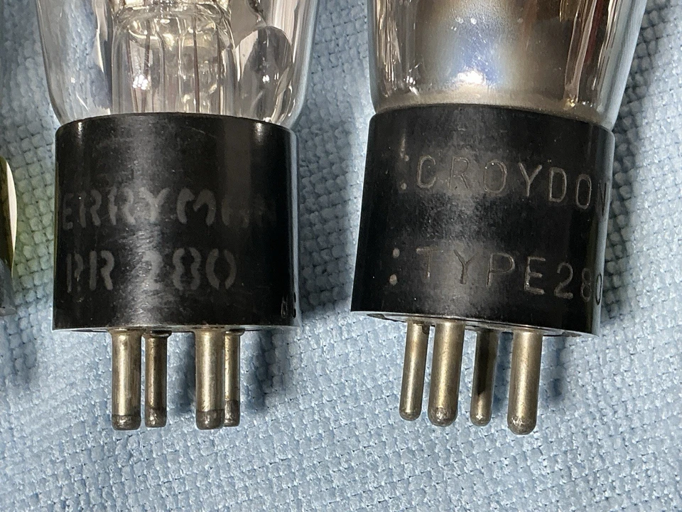 5 TUBOS GLOBO 80/180/280/380 Grabado Antiguo Perryman Tono Plateado M&W PROBADO TV7 Foto 4 de 4