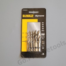 DeWALT DT50060 5pce impact drill tap bit set 1/4" hex shank m4 m5 m6 m8 m10